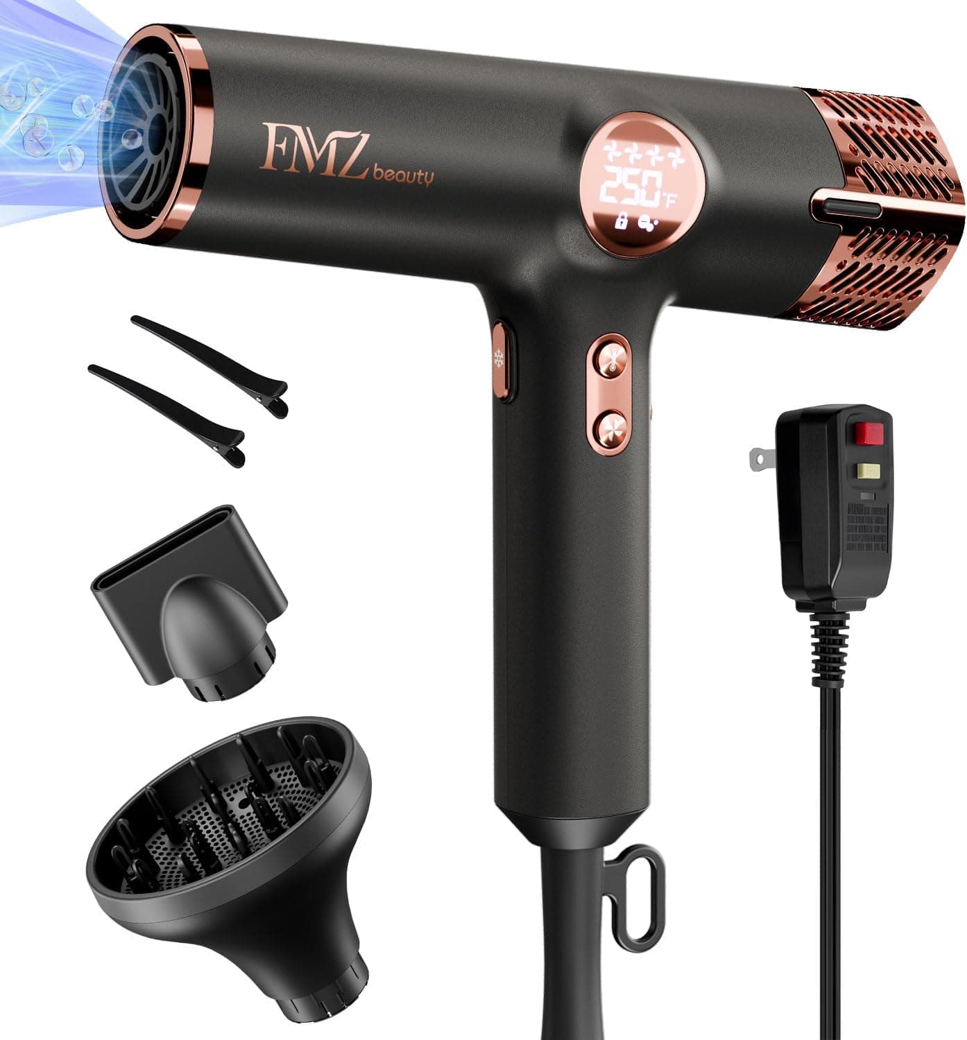 FMZ Professional Ionic Hair Blow Dryer with Diffuser - Product image