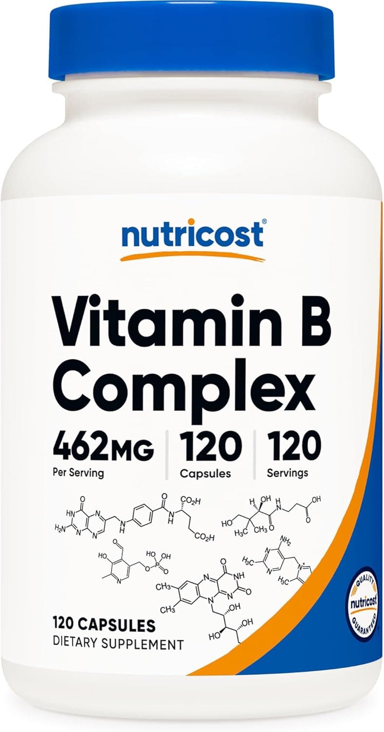 Nutricost High Potency Vitamin B Complex 462mg, 120 Capsules - Product image