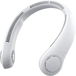 JISULIFE Portable Bladeless Neck Fan - Grey - Product image