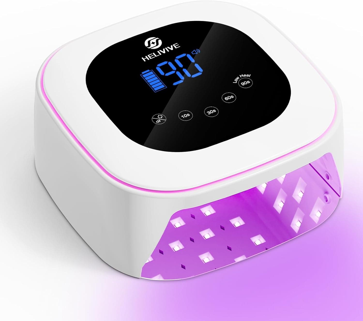 HELIVIVE Cordless 80W UV LED Nail Lamp - Product image