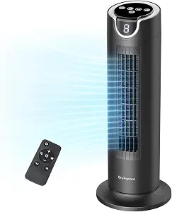 Quiet Bladeless Tower Fan with Remote - Product image