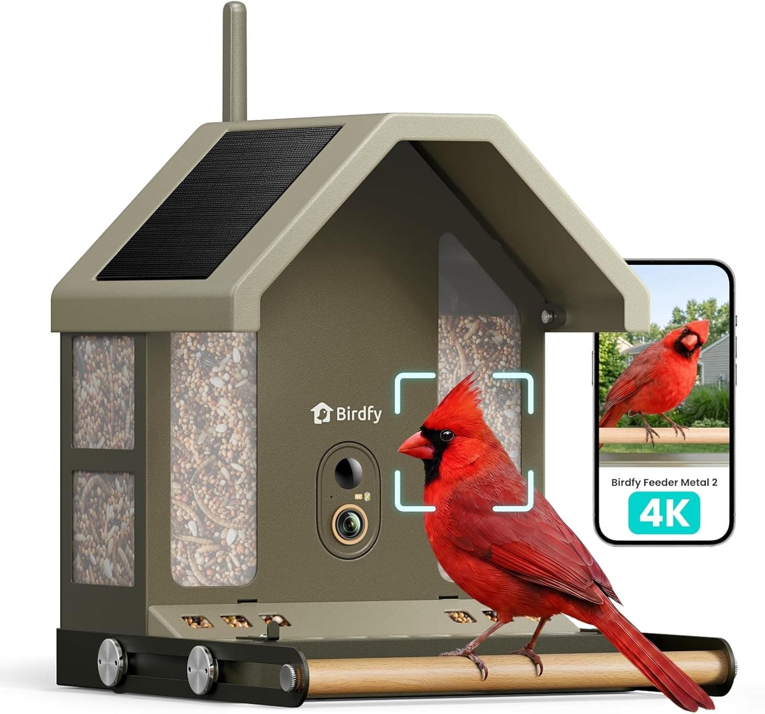 Birdfy Metal 2 Smart Bird Feeder 4K UHD Dual-Band WiFi - Product image
