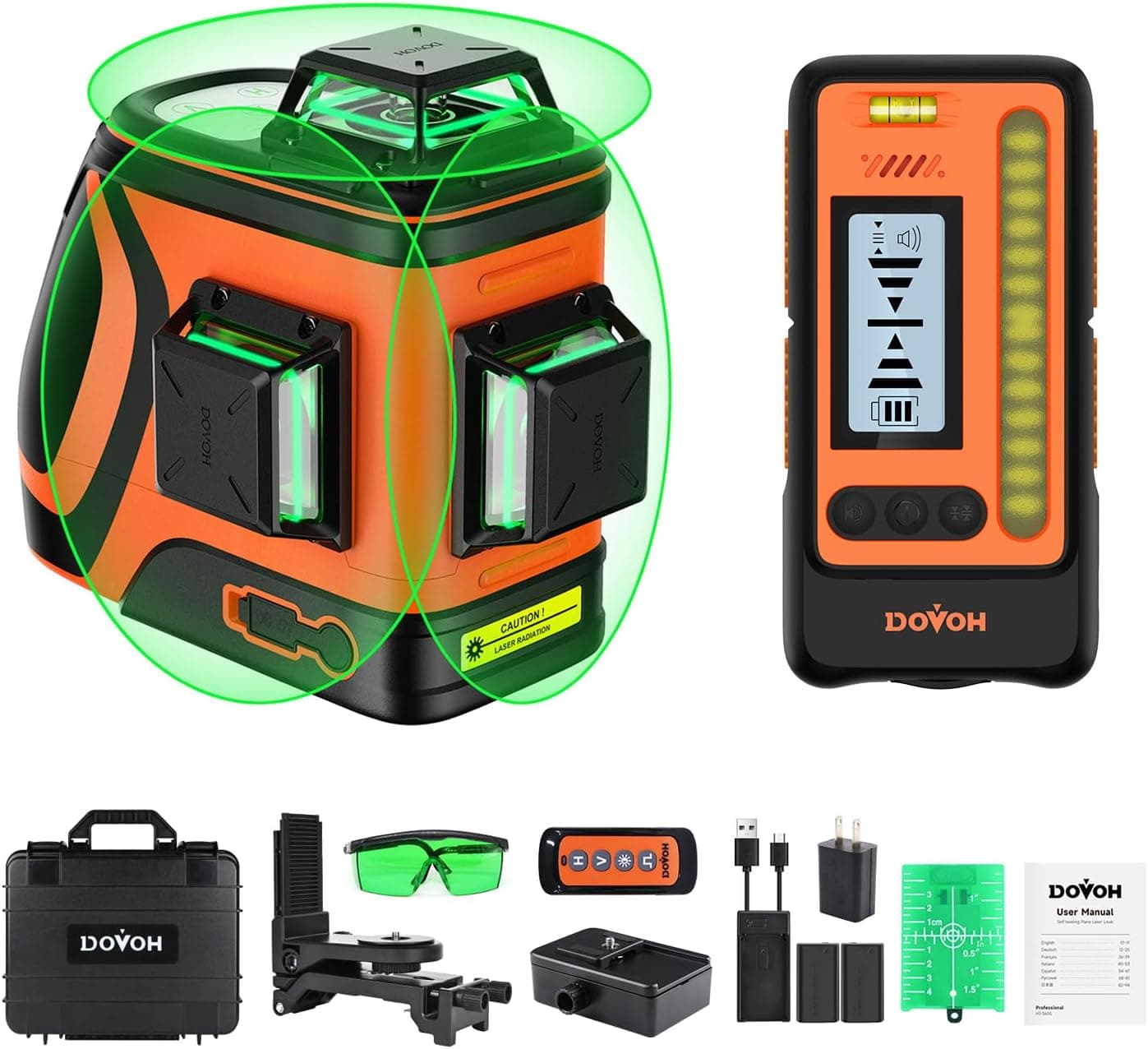 DOVOH H3-360G-KIT Outdoor 360 Laser Level with Receiver - Product image