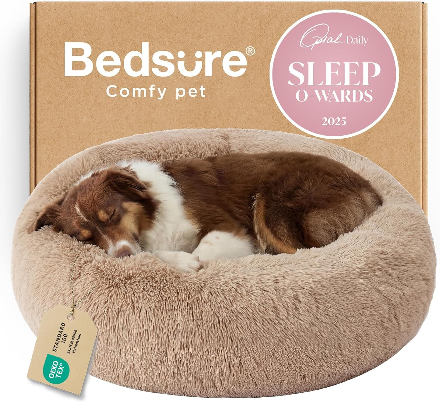 Bedsure 36-Inch Calming Donut Dog Bed - Product image
