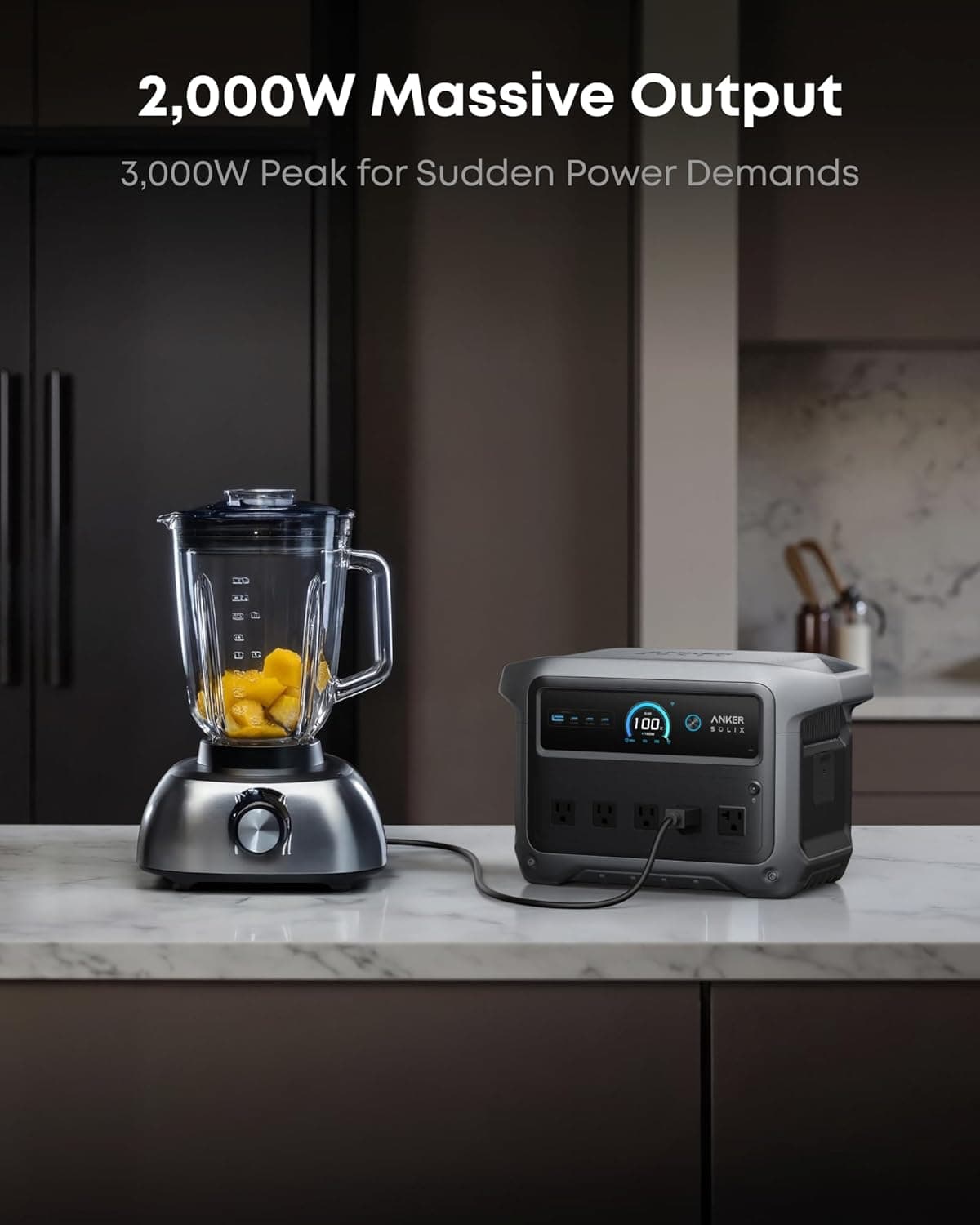 Portable power station for home backup, camping, and off-grid electricity
