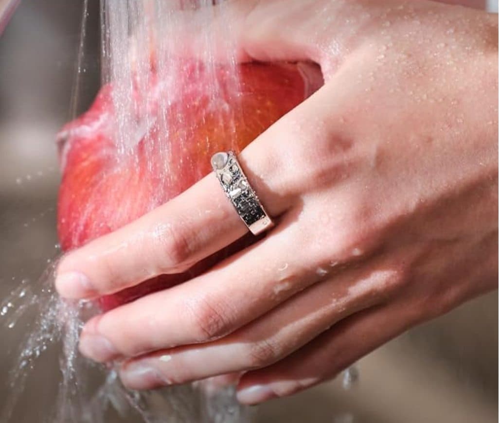 Smart ring worn overnight for sleep and wellness trend tracking