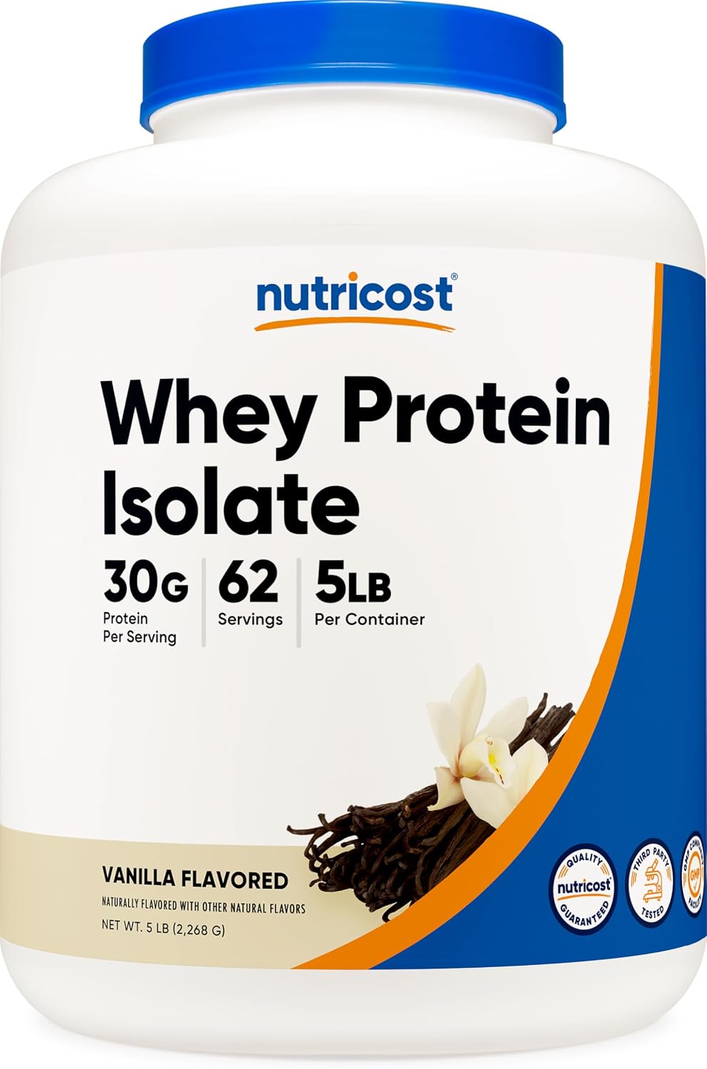 Nutricost Isolate Whey Protein Powder - Vanilla, 5 lb - Product image
