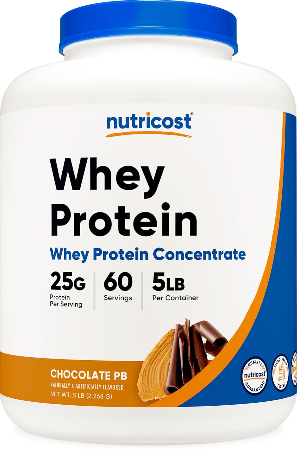 Nutricost Whey Protein Concentrate - Chocolate Peanut Butter, 5 lb - Product image