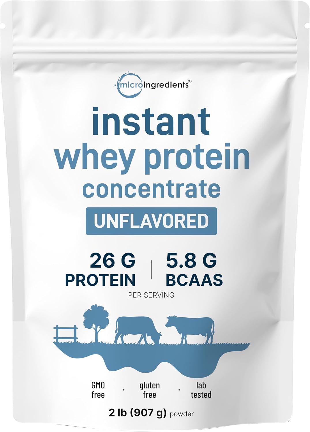 Micro Ingredients Unflavored Whey Protein Powder - 2 lb - Product image
